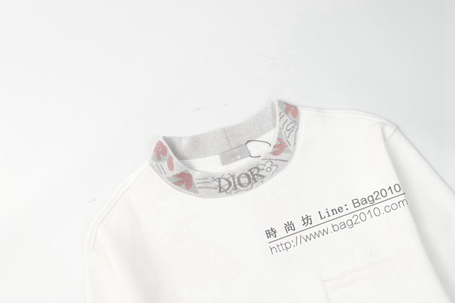 Dior專櫃迪奧2023FW新款色織提花螺紋衛衣 男女同款 tzy3025